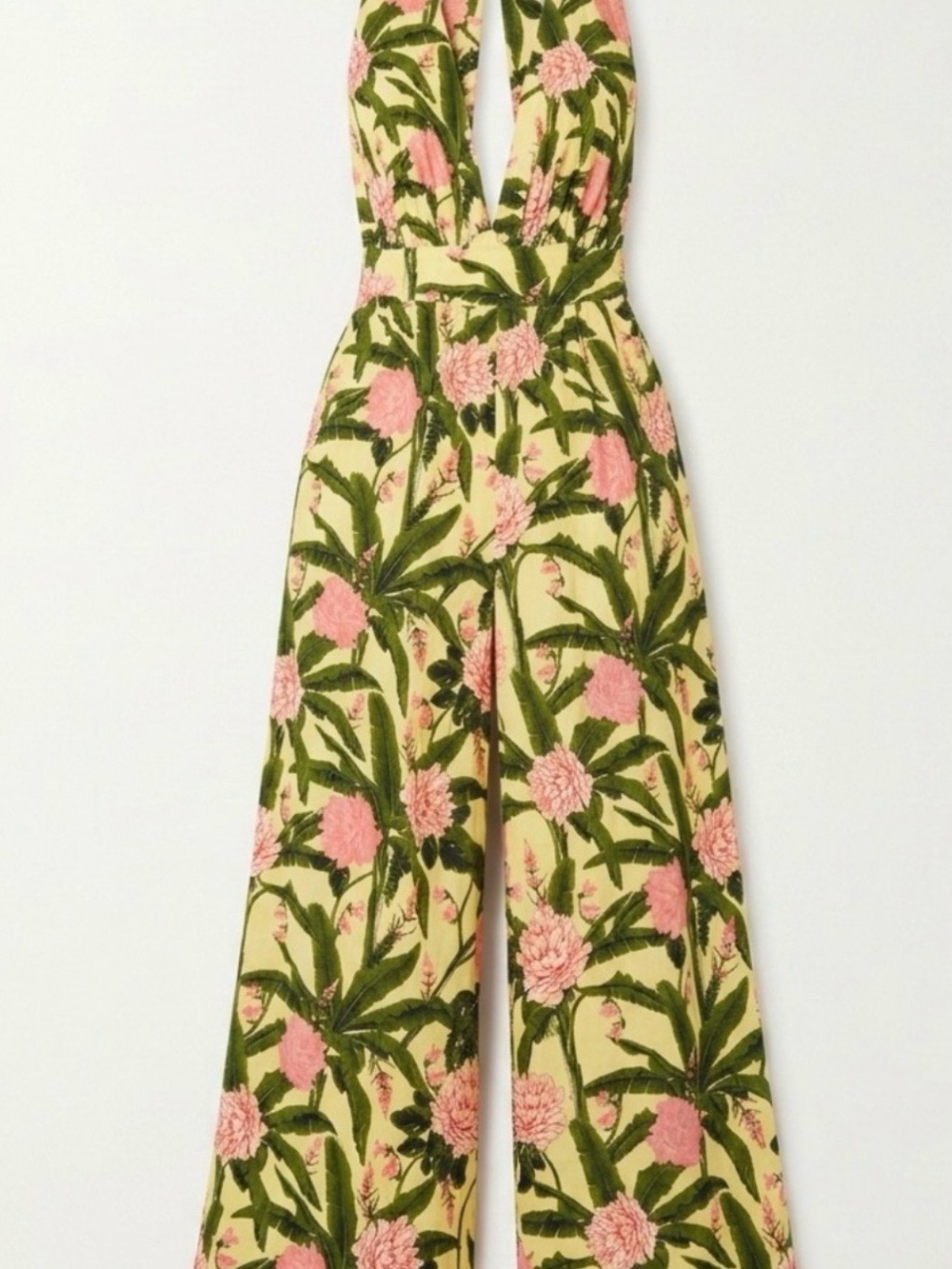 Agua Bendita Collab With Target Floral Halter-Waist Wide-Leg Jumpsuit